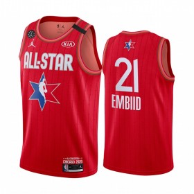 Dres NBA Philadelphia 76ers Joel Embiid 21 2020 All-Star Jordan Brand Crvena Swingman